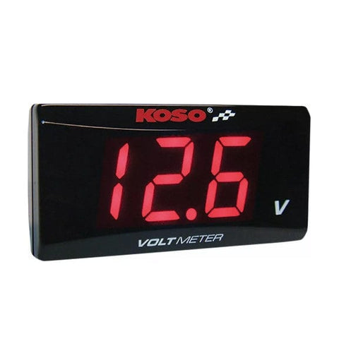 Digitālais voltmetrs KOSO 8-18V 57X27X11mm Sarkans KOSO MOTOVEIKALS 21
