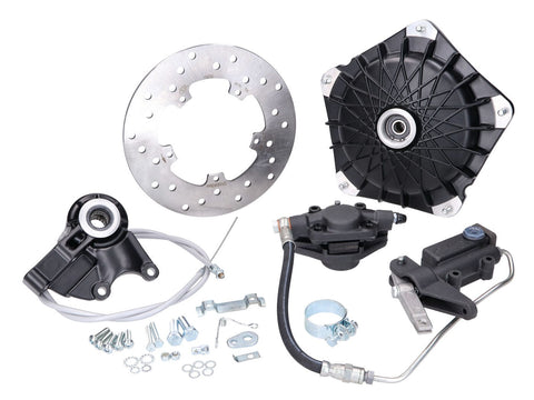 disc brake set GRIMECA Classic NT stub d=16mm black partially hydraulic for Vespa P80-150X, P200E, PX80-150E GRIMECA MOTOVEIKALS 21