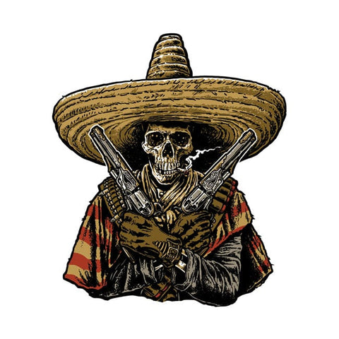 Down-n-Out Bandido Skull sticker DOWN-N-OUT MOTOVEIKALS 21