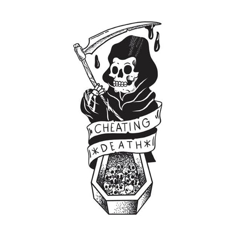 Down-n-Out Cheating Death reaper sticker DOWN-N-OUT MOTOVEIKALS 21