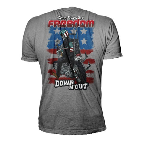 Down-n-Out Freedom Rider t-shirt american flag grey DOWN-N-OUT MOTOVEIKALS 21