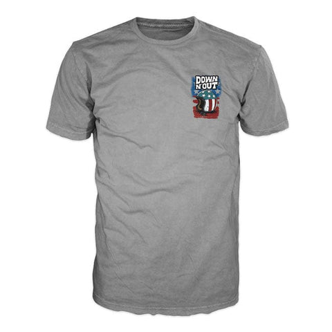 Down-n-Out Freedom Rider t-shirt american flag grey DOWN-N-OUT MOTOVEIKALS 21