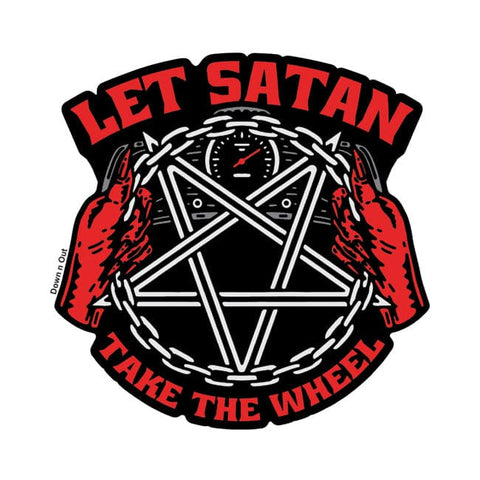 Down-n-Out Satan take the Wheel sticker DOWN-N-OUT MOTOVEIKALS 21