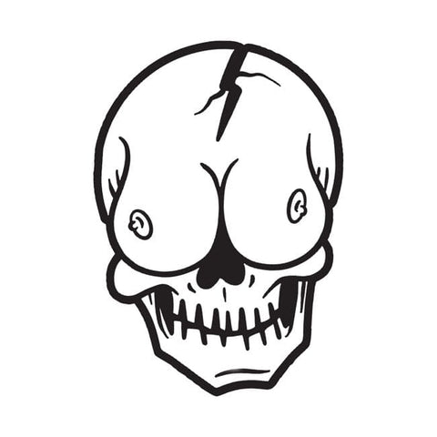 Down-n-Out Skull Boob sticker DOWN-N-OUT MOTOVEIKALS 21