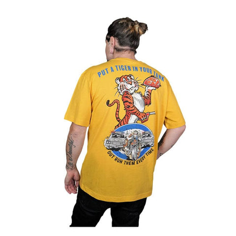 Down-n-Out Tiger In Your Tank t-shirt yellow DOWN-N-OUT MOTOVEIKALS 21
