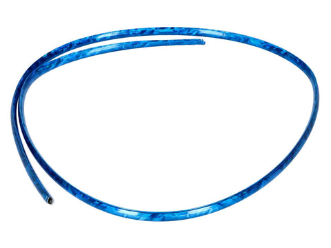 Edge band 100cm headlight leg shield blue chrome for Simson Schwalbe OEM STANDARD MOTOVEIKALS 21