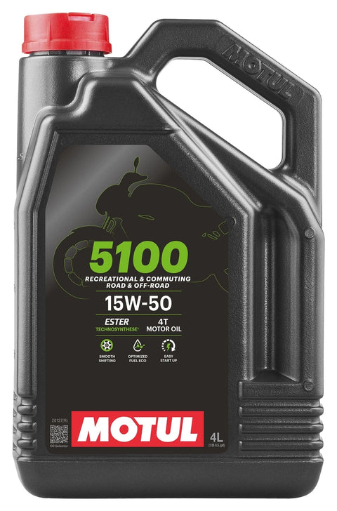 Eļļa MOTUL 5100 4T 15W50 4L MOTUL MOTOVEIKALS 21