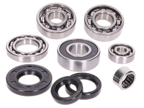 engine bearing set w/ oil seals for Vespa Smallframe 20mm 50, S, N, R, L, Special, Elestart, PK, 80, 90, 125 OEM STANDARD MOTOVEIKALS 21