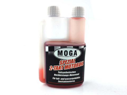 Engine oil MOGA 100ml dimensions approx. 130mm high wide 75mm deep 35mm for moped mokick MOGA MOTOVEIKALS 21