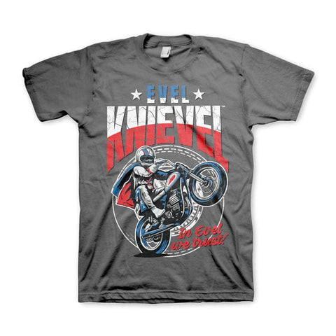 Evel Knievel Wheelie T-shirt dark grey EVEL KNIEVEL MOTOVEIKALS 21