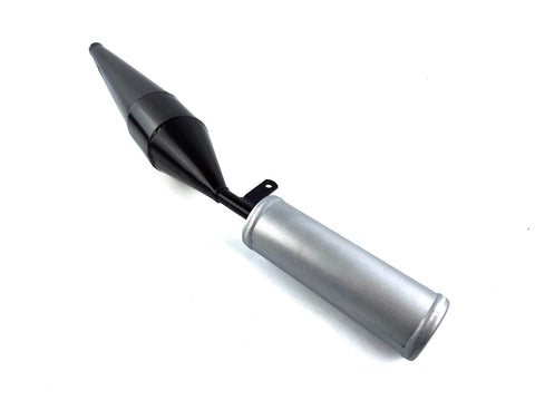 Exhaust 28mm 750mm 270mm 90mm 80mm 120mm 64mm 510mm Black Silver for Simson Schwalbe KR 51, S 50, 70, SR 80, Moped, Mokick, KKR DIVERSE / IMPORT MOTOVEIKALS 21