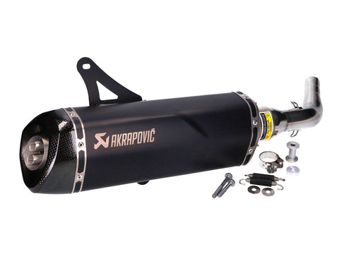 exhaust Akrapovic Slip-On Line SS black for Vespa GTS, GTV 125, 250, 300 E3, E4 AKRAPOVIC MOTOVEIKALS 21