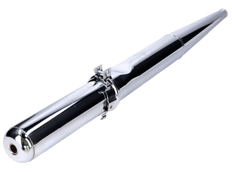 exhaust chrome 28mm with baffle plate for Simson S51 Enduro, S70 Enduro OEM STANDARD MOTOVEIKALS 21