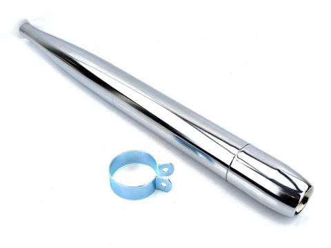 Exhaust, chrome 32mm connection 70mm diameter 740mm length for Hercules K 50 MK KX Ultra DIVERSE / IMPORT MOTOVEIKALS 21