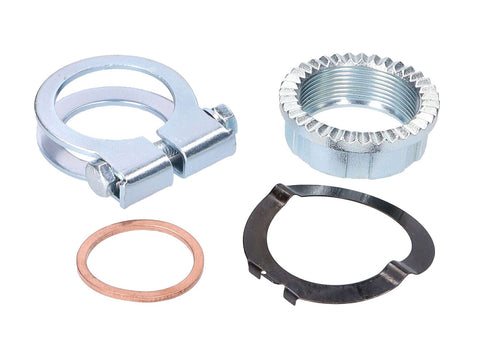 exhaust manifold mounting part set 32mm 4-part for Simson S50, S51, S53, S70, S83, SR50, SR80 OEM STANDARD MOTOVEIKALS 21
