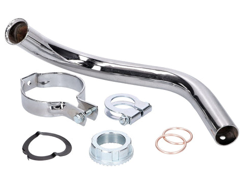 exhaust manifold set chromed 28mm for Simson Schwalbe KR51/2 OEM STANDARD MOTOVEIKALS 21