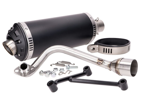exhaust Power1 aluminum black for Vespa Primavera, Sprint, Zip 4-stroke 50 Euro2 POWER1 MOTOVEIKALS 21