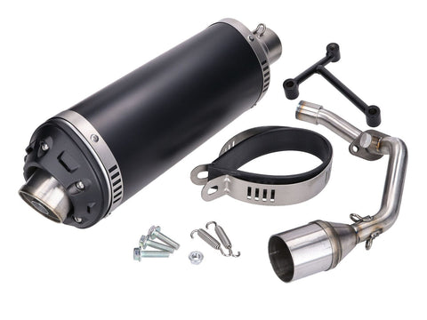 exhaust Power1 aluminum black for Vespa Primavera, Sprint, Zip 4T 50cc Euro5 20- DIVERSE / IMPORT MOTOVEIKALS 21