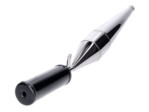 Exhaust resonance exhaust 28mm chrome / black for Simson S50, S51, S70 DIVERSE / IMPORT MOTOVEIKALS 21