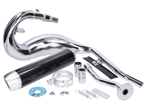 exhaust Turbo Kit Bufanda R chrome / CFK look for Beta RR 2021- Euro5 TURBO KIT MOTOVEIKALS 21