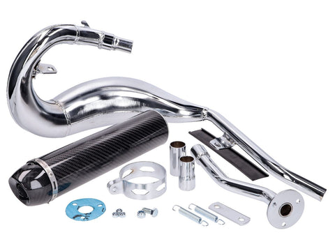 exhaust Turbo Kit Bufanda R chrome / CFK look for Beta RR 2021- Euro5 TURBO KIT MOTOVEIKALS 21
