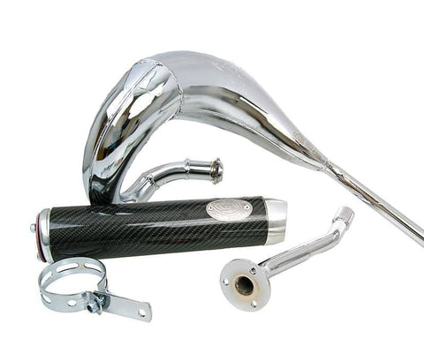 exhaust Turbo Kit Bufanda RQ chrome for Derbi Senda (00-), Aprilia RX/SX, Gilera RCR/SMT TURBO KIT MOTOVEIKALS 21