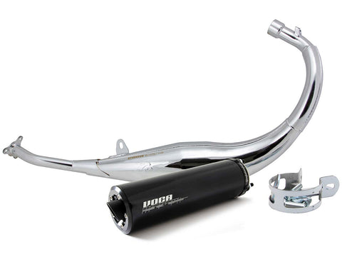 exhaust VOCA Chromed 50/70cc black silencer for Derbi EBE, EBS, D50B Enduro, Supermoto VOCA RACING MOTOVEIKALS 21