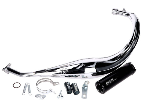 exhaust VOCA Chromed 50/70cc black silencer for Sherco 50 SM-R, SE-R 2014- VOCA RACING MOTOVEIKALS 21