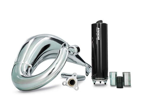 exhaust VOCA Cross chromed 50/70cc black silencer for Beta RR Enduro, Supermoto 2012- VOCA RACING MOTOVEIKALS 21
