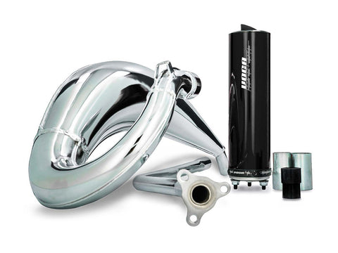 exhaust VOCA Cross chromed 50/70cc black silencer for Rieju MRT 50 VOCA RACING MOTOVEIKALS 21