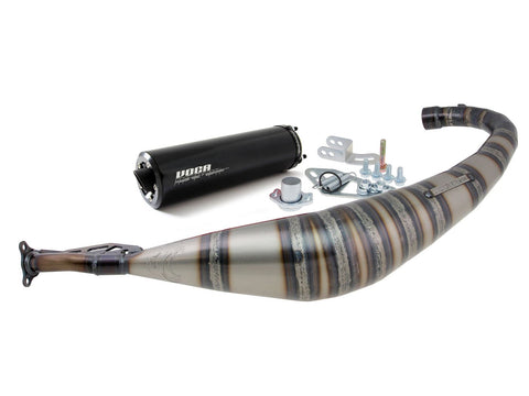 exhaust VOCA Rookie 50/70cc black silencer for Derbi EBE, EBS, D50B VOCA RACING MOTOVEIKALS 21
