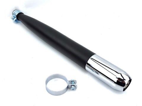 Exhaust with clamp black / chrome for Flory MF DIVERSE / IMPORT MOTOVEIKALS 21