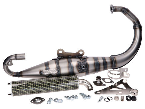 exhaust Yasuni Carrera 10 carbon look yellow for Minarelli vertical YASUNI MOTOVEIKALS 21