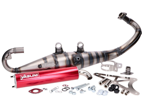 exhaust Yasuni Carrera 10 red for Piaggio NRG, Zip, Typhoon, Gilera Runner 50, Stalker 50, Aprilia SR YASUNI MOTOVEIKALS 21