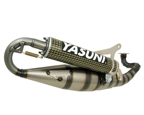 exhaust Yasuni Carrera 16/07 yellow carbon for Minarelli horiz. YASUNI MOTOVEIKALS 21