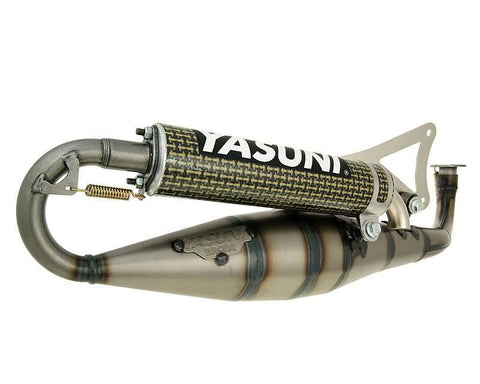 exhaust Yasuni Carrera 16 yellow carbon fiber for Minarelli horizontal YASUNI MOTOVEIKALS 21