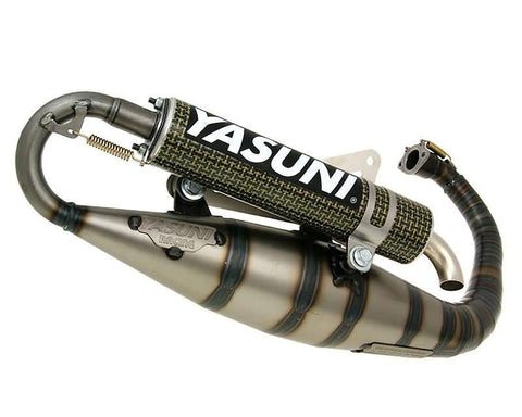 exhaust Yasuni Carrera 16 yellow carbon fiber for Minarelli vertical YASUNI MOTOVEIKALS 21