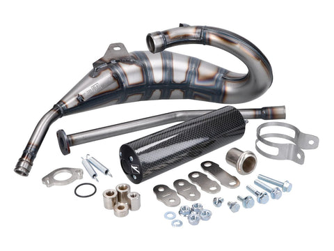 exhaust Yasuni Cross Carbon look for Aprilia RX, SX, Derbi R, SM, Gilera RCR, SMT 50cc 2-stroke EBE, EBS, D50B0 engine YASUNI MOTOVEIKALS 21