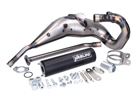 exhaust Yasuni Cross ML black for Aprilia RX, SX, Derbi Senda R, SM, Gilera RCR, SMT 50cc 2-stroke EBE, EBS, D50B0 engine YASUNI MOTOVEIKALS 21