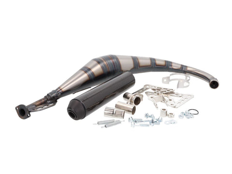 exhaust Yasuni R2 MAX carbon fiber for Offroad, SM, Minarelli AM, Derbi D50B0, EBE YASUNI MOTOVEIKALS 21