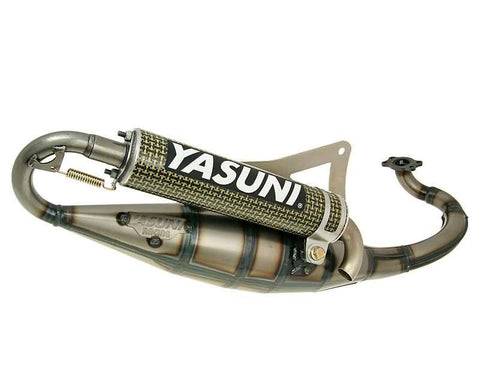 exhaust Yasuni Scooter R yellow carbon for Peugeot horiz., Derbi YASUNI MOTOVEIKALS 21