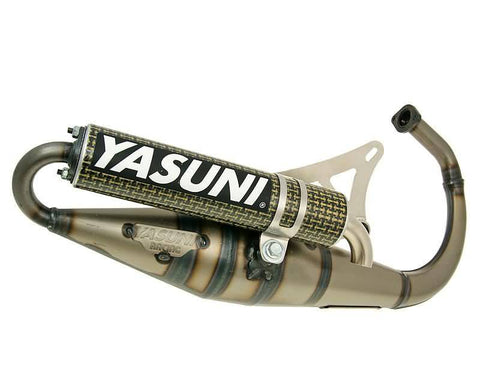 exhaust Yasuni Scooter Z yellow carbon for Minarelli vertical YASUNI MOTOVEIKALS 21