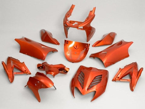 fairing kit 11-piece orange metallic for Yamaha Aerox, MBK Nitro 50cc, 100cc 2-stroke DMP MOTOVEIKALS 21