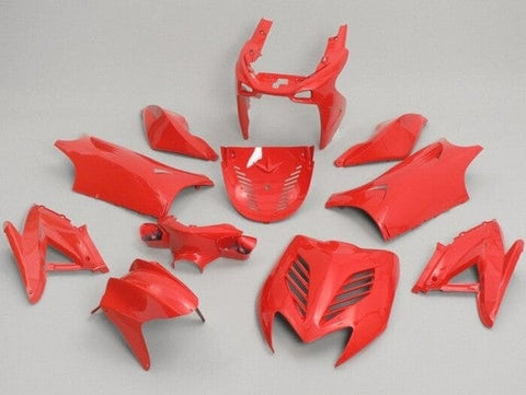 fairing kit 11-piece red for Yamaha Aerox, MBK Nitro 50cc, 100cc 2-stroke DMP MOTOVEIKALS 21