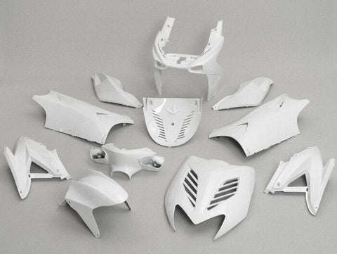 fairing kit 11-piece white for Yamaha Aerox, MBK Nitro 50cc, 100cc 2-stroke DMP MOTOVEIKALS 21
