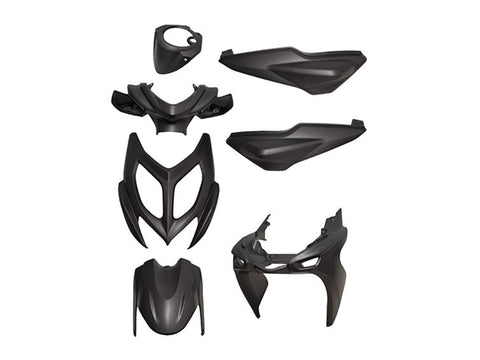 fairing kit 7-piece black matt for Yamaha Aerox, MBK Nitro 2013-2017 101 OCTANE MOTOVEIKALS 21