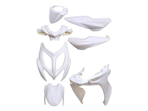 fairing kit 7-piece white for Yamaha Aerox, MBK Nitro 2013-2017 101 OCTANE MOTOVEIKALS 21
