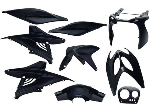 fairing kit EDGE 9-piece black metallic for Yamaha Aerox, MBK Nitro EDGE BIKEPARTS MOTOVEIKALS 21