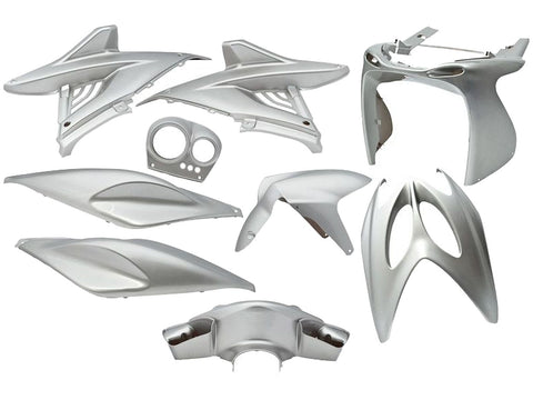 fairing kit EDGE 9-piece grey metallic for Yamaha Aerox, MBK Nitro EDGE BIKEPARTS MOTOVEIKALS 21