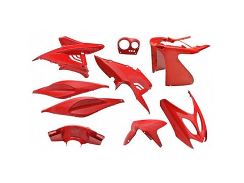 fairing kit EDGE 9-piece red for Yamaha Aerox, MBK Nitro EDGE BIKEPARTS MOTOVEIKALS 21